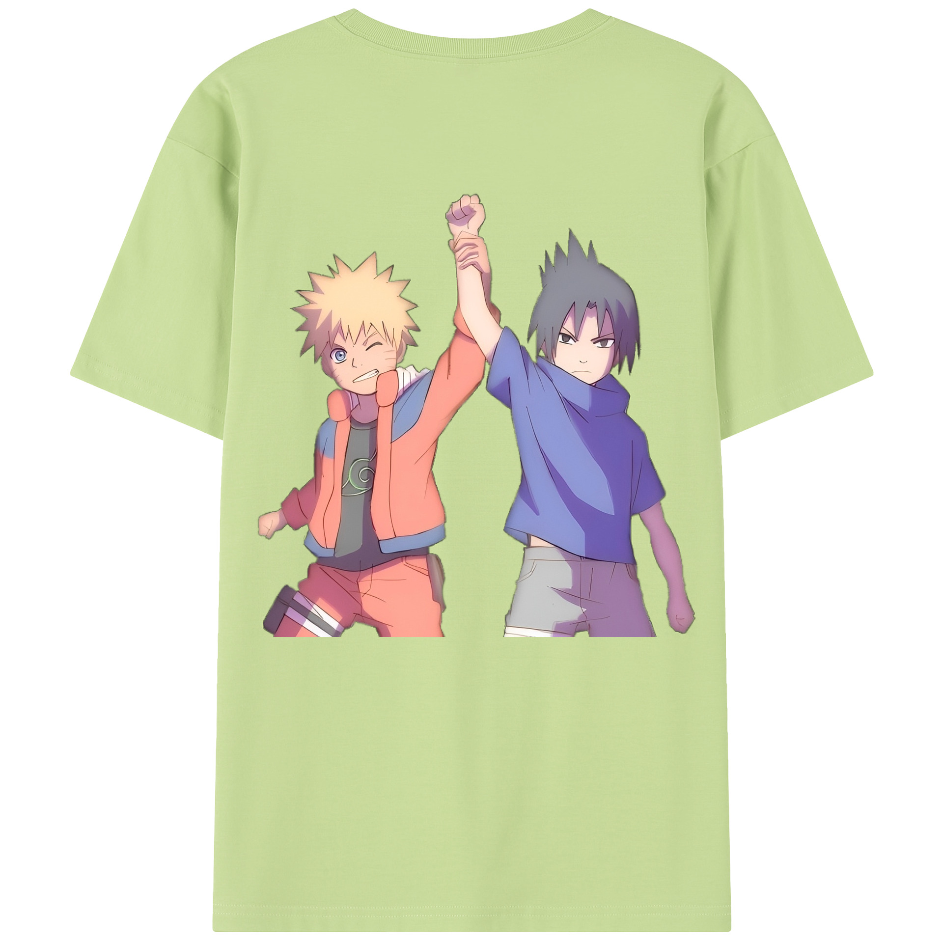 （画像用） NARUTO -ナルト- うちは サスケ Uchiha Sasuke 綿100％半袖Tシャツ（背面プリント）